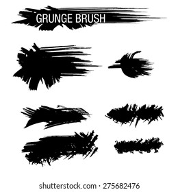 Set of Hand Drawn Grunge Brush