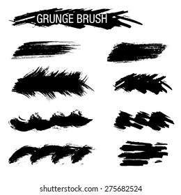 Set of Hand Drawn Grunge Brush