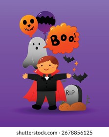 Set of Hand drawn halloween element vector illustration design.