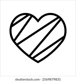 Set of hand drawn heart. collection scribble markers hearts isolated on white background. Vector illustration for print, scrap booking, graphic design, web and other.