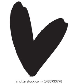 Set of hand drawn hearts. Vector illustration of a repeated hand made black heart. Textured monochrome wallpapaer representing love and affection. Sophisticated and modern print.