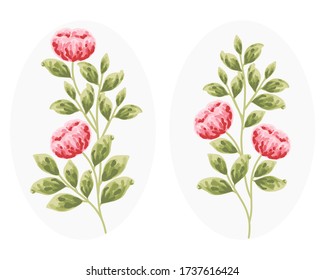 Conjunto de hierbas dibujadas a mano, hojas y elementos vectores florales. Colección de flores y ramas tropicales. ilustraciones botánicas para invitación, decoración de tarjetas de felicitación o logotipo de tienda de flores
