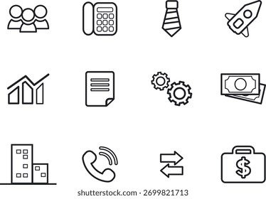 Conjunto de ícones desenhados à mão