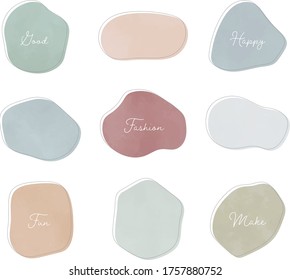 Set of hand drawn illustration of frame and decoration.
