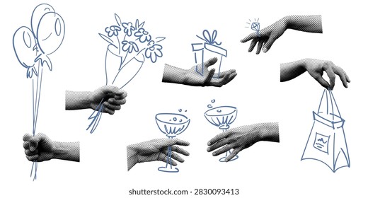 Set hand drawn illustrations