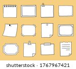 Set of hand drawn illustrations of notes
