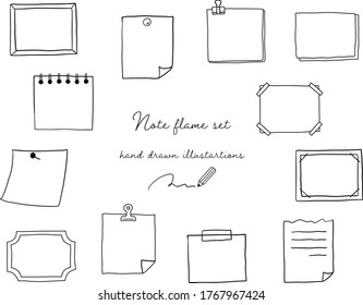 Set Hand Drawn Illustrations Notes Stock Vector (Royalty Free ...