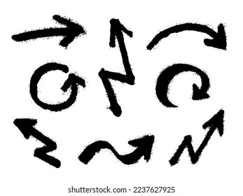 Satz handgezeichneter rosa Pfeilgrafik. Business-Doodle-Clipart. Einzelelement für Design