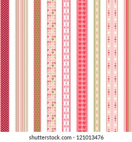 Set of hand drawn lace braid borders.