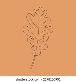 Set of hand drawn leaf outlines. Vector illustration. on the autumn background.