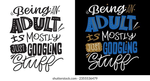 Set with hand drawn lettering quotes in modern calligraphy style, t-shirt design. Slogans for print and poster design. Vector