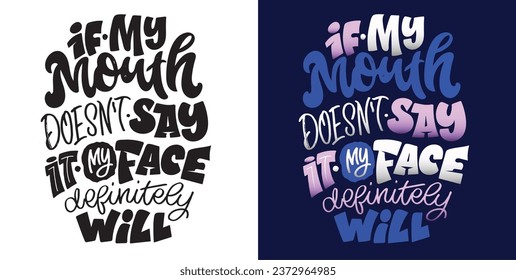 Set with hand drawn lettering quotes in modern calligraphy style . Slogans for print and poster design. Vector. T-shirt design, mug print