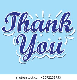 Set Hand drawn lettering. Hand drawn lettering style, one line drawing, signature, calligraphy, monoline. Thank You typography. Thank you card. Vector illustration.