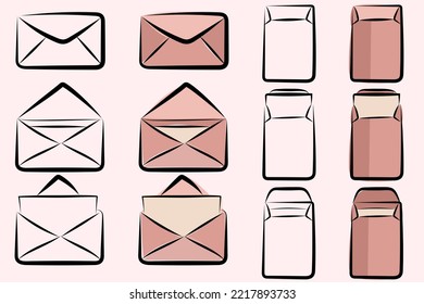 Un conjunto de letras dibujadas a mano. Buenos elementos de diseño para cualquier proyecto.