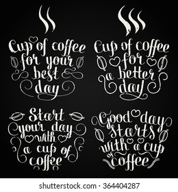 Set of hand drawn letters on a dark background.