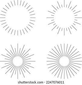 set of hand drawn lights