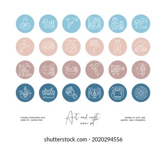 Satz handgezeichneter Linie, Vektorkunst und handwerkliche Illustrationen. Symbole für Vektorgrafiken, die für die Geschichte sozialer Medien festgelegt wurden, heben hervor.