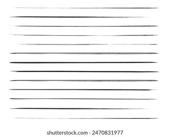 Set of hand drawn line brushes.Hand drawn lines and dividers.Doodle line borders.	