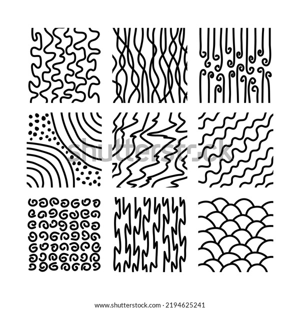 Set Hand Drawn Lines Doodles Strokes Stock Vector (Royalty Free ...