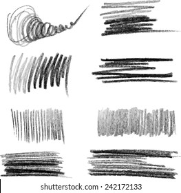 Set of hand drawn lines. Vector 