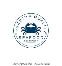 Handgezeichnete Hummer, Garnelen, Krabben. Logo des Seafood-Shops, Schild, Speisekarte, Fischmarkt, Banner, Plakatdesign-Vorlage. Frische Muschelerzeugnisse. Trendy Vector Illustration.