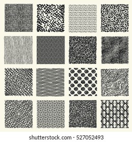 Set Hand Drawn Marker Ink Patterns Stock Vector (Royalty Free ...