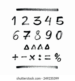 Set Of Hand Drawn Numbers