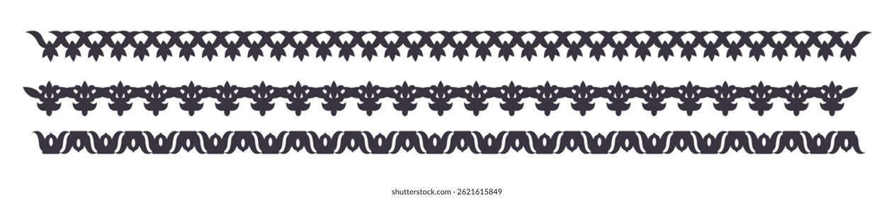 Conjunto Elemento ornamental dibujado a mano