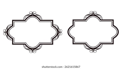 Conjunto Elemento ornamental dibujado a mano