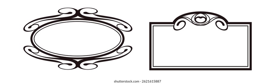 Set Hand drawn ornamental element