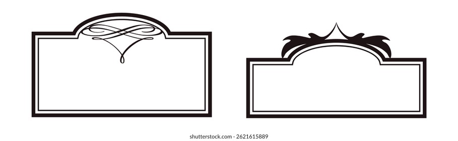 Set Hand drawn ornamental element