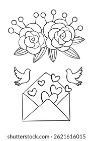 Set Hand drawn ornamental element