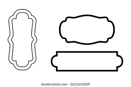 Set Hand drawn ornamental element