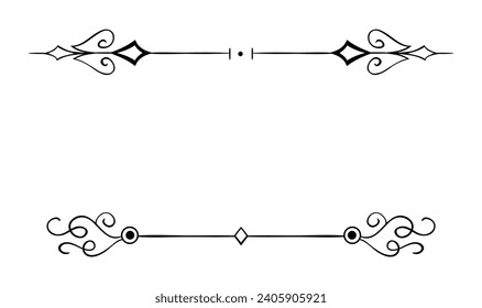 Set of hand drawn ornaments	