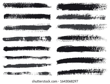 Set of hand drawn paint brushes