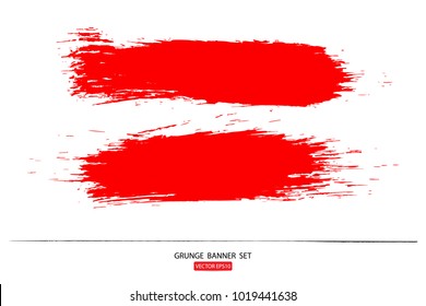 set of hand drawn painted scratched vector Illustrations template of Grunge Halloween background with blood splats banners abstract background brush texture for promotion.