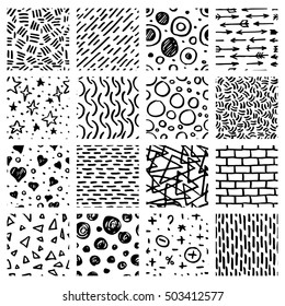 Set Hand Drawn Pattern Arrow Stripe Stock Vector (Royalty Free ...