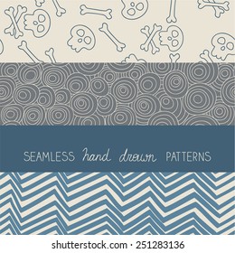 Set of hand drawn patterns