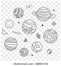 Set of hand drawn patterns