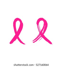 A set of hand drawn pink ribbons to World Breast Cancer Awareness month.
Medical signs.