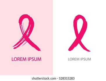 A set of hand drawn pink ribbons to World Breast Cancer Awareness month.
Medical signs.