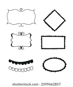 set hand drawn ribbons with arrow