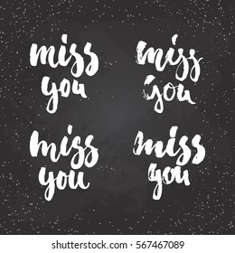 Set of hand drawn Saint Valentines Day lettering phrases about love. Photo overlays signs. Wedding photo album and greeting cards calligraphy.