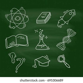 Set of Hand Drawn School icons.