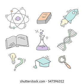 Set of Hand Drawn Science icons
