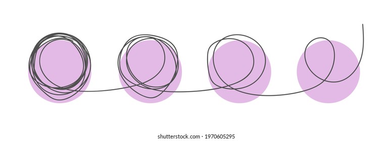Set of hand drawn scribble circles with color samples. Freehand drawing. Hand-drawn doodle circular templates. Vector design elements isolated on white background.