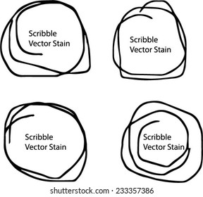 Set of Hand Drawn Scribble Circles, vector design elements 