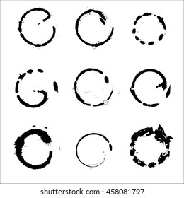 Set of Hand Drawn Scribble Circles, vector design elements