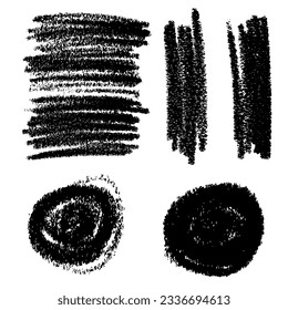 Set of Hand Drawn Scribble Smears, vector design elements
