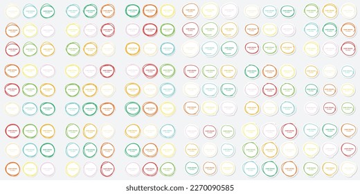 Set of hand drawn scribble sticker